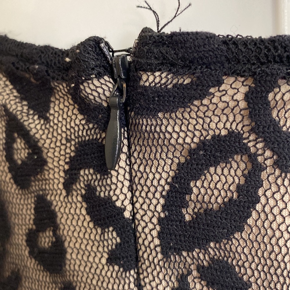 🌹Forever 21 Animal Print Design Stretch Lace Ruched Front Dress - Picture 5 of 8